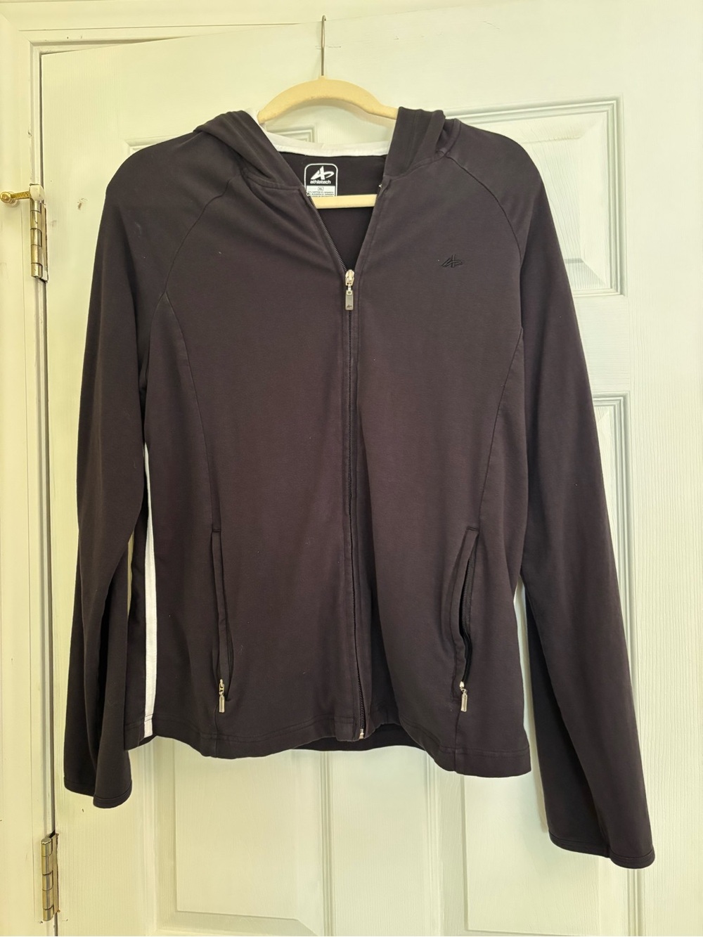 Athletech Black Hooded Zip Utility Jacket